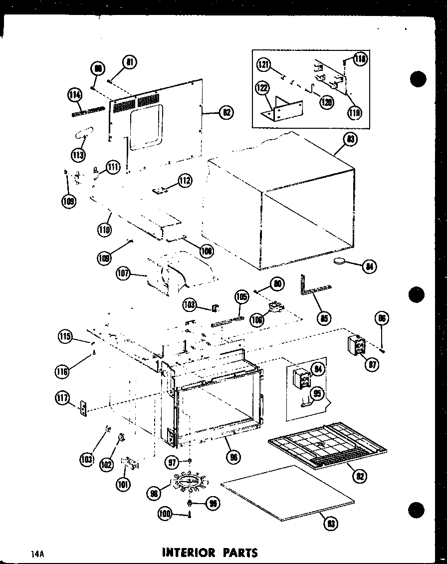 Amana RC-7PB/P71300-2M interior parts (rc-7pb/p71300-3m) (rc-7d/p71301-3m) diagram