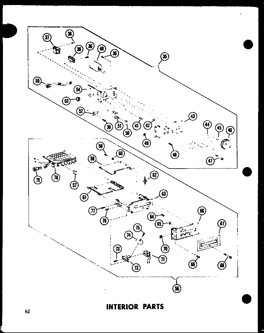 Amana RC-7PB/P71300-2M interior parts (rc-7pb/p71300-2m) (rc-7d/p71301-2m) diagram