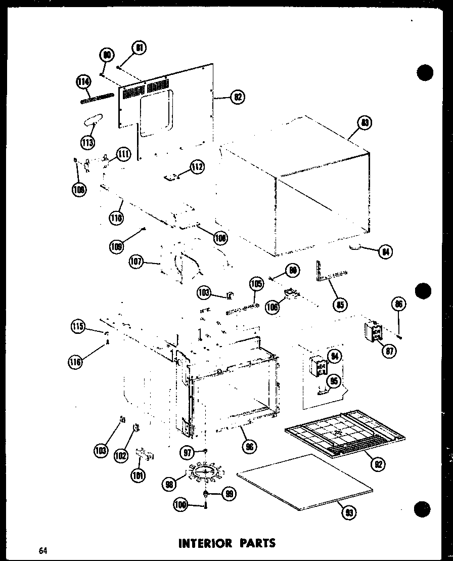 Amana RC-7PB/P71300-2M interior parts (rc-7pb/p71300-2m) (rc-7d/p71301-2m) diagram