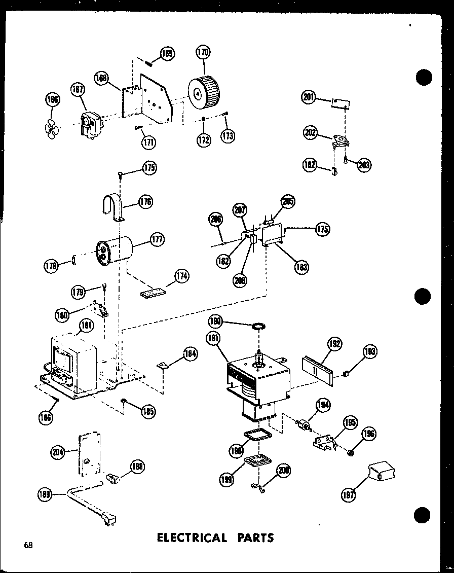Amana RC-7PB/P71300-2M electrical parts (rc-7pb/p71300-2m) (rc-7d/p71301-2m) diagram