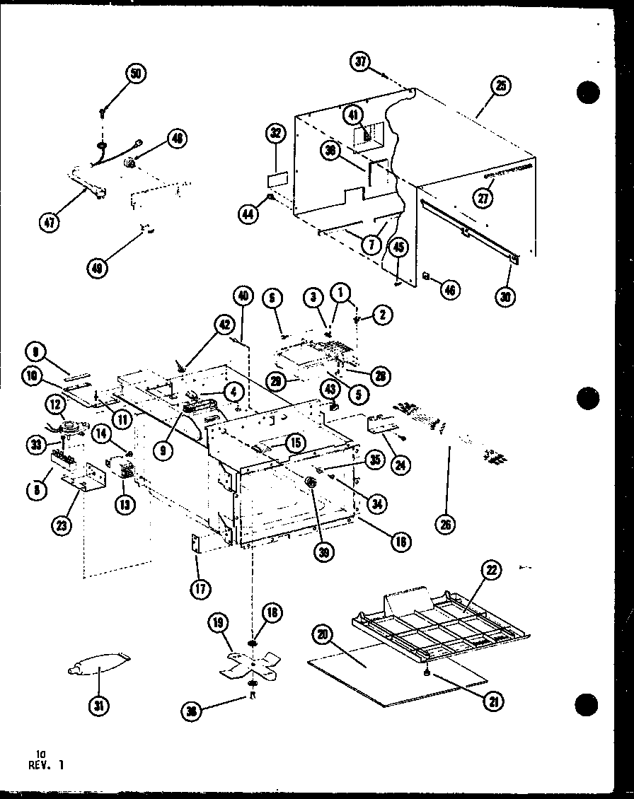 Amana RC-10S/P73829-3M outer case diagram