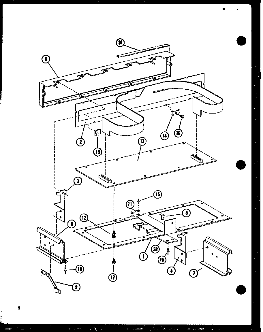 Amana RC-14S/P73824-1M mounting brackets diagram