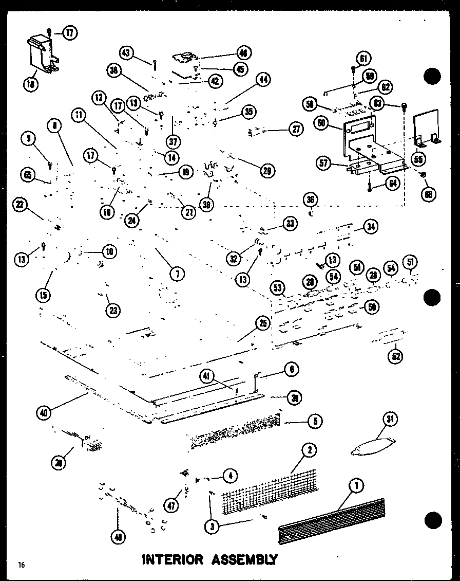 Amana RC-14S/P73824-1M interior assembly diagram
