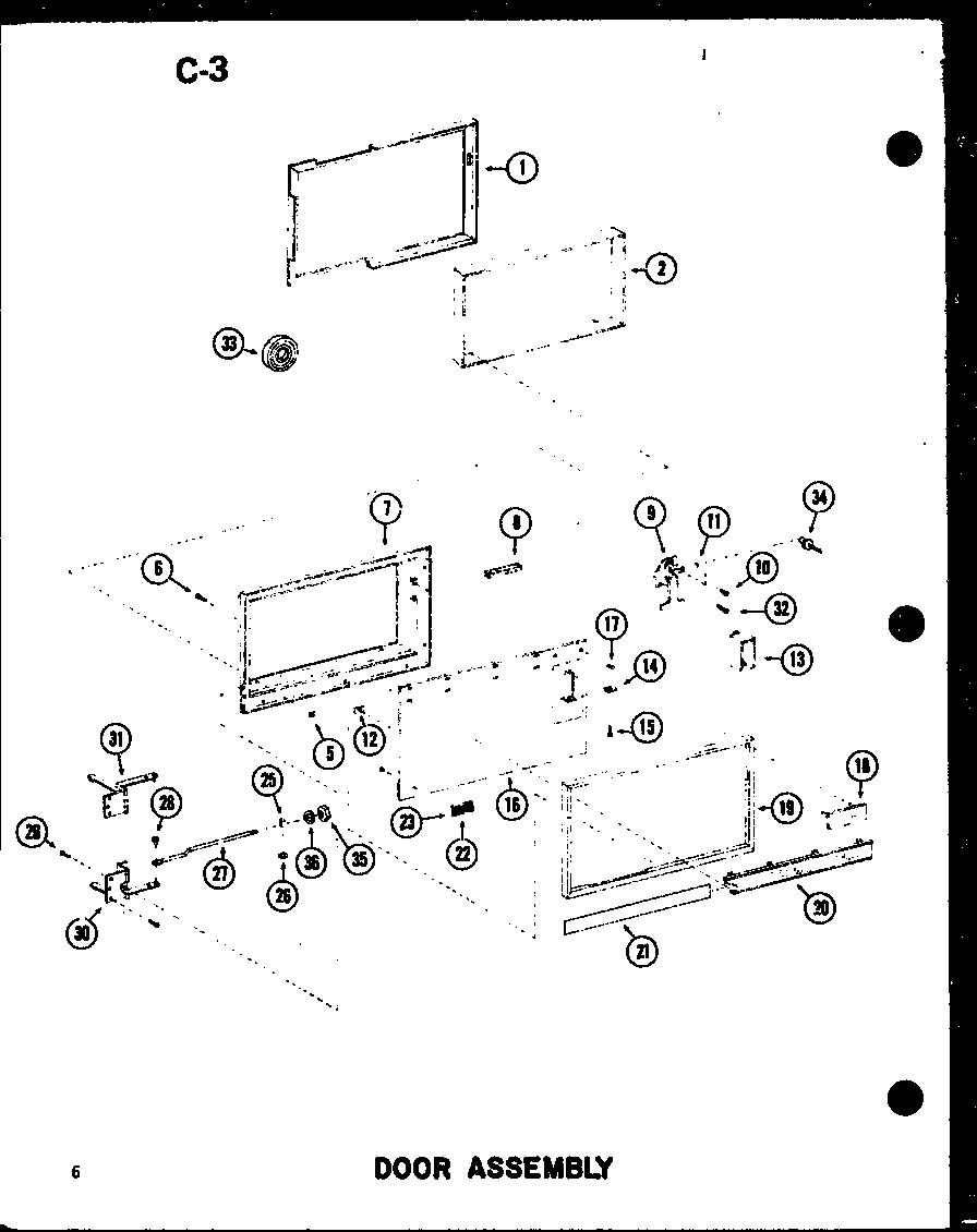 Amana RC-20/P72100-8M door assembly diagram