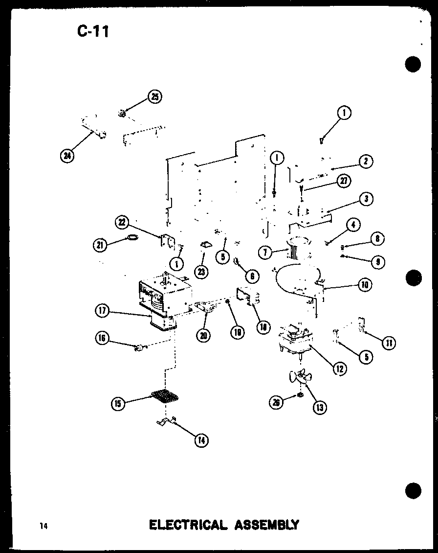 Amana RC-20/P72100-8M electrical assembly diagram