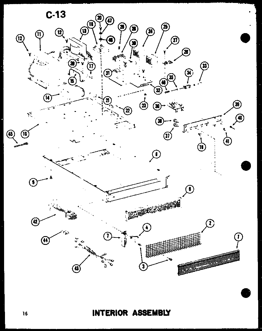 Amana RC-20/P72100-8M interior assembly diagram