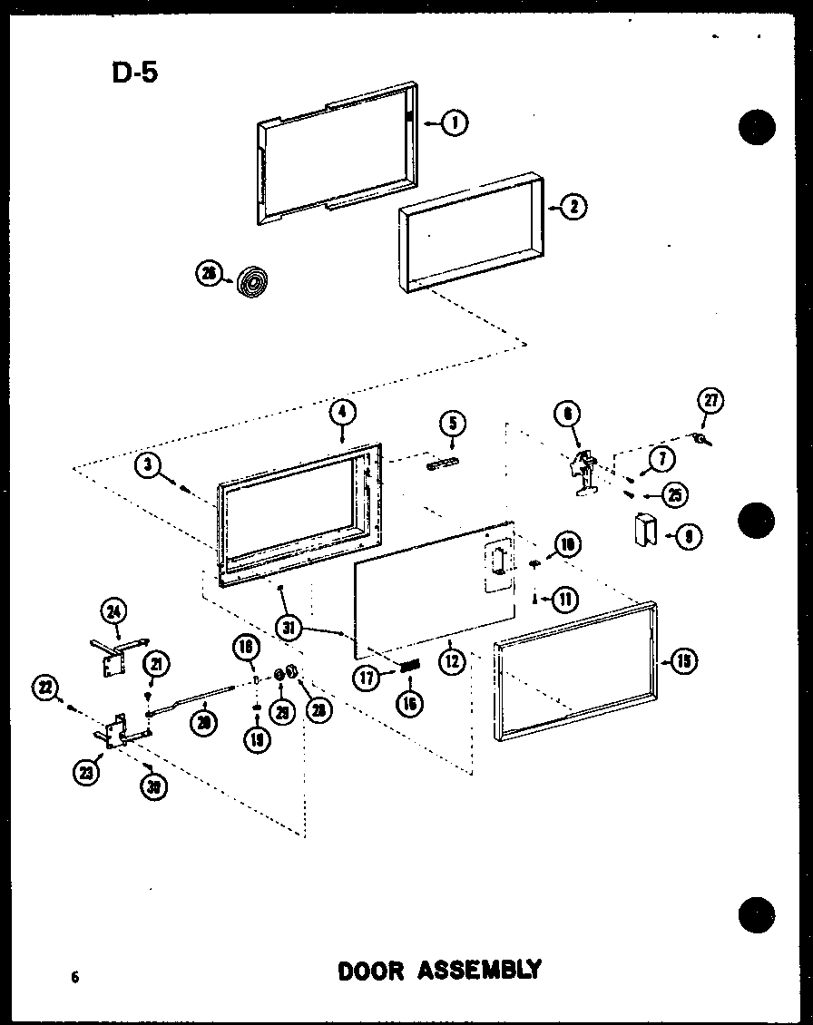 Amana RC-10SD/P75750-4M door assembly diagram