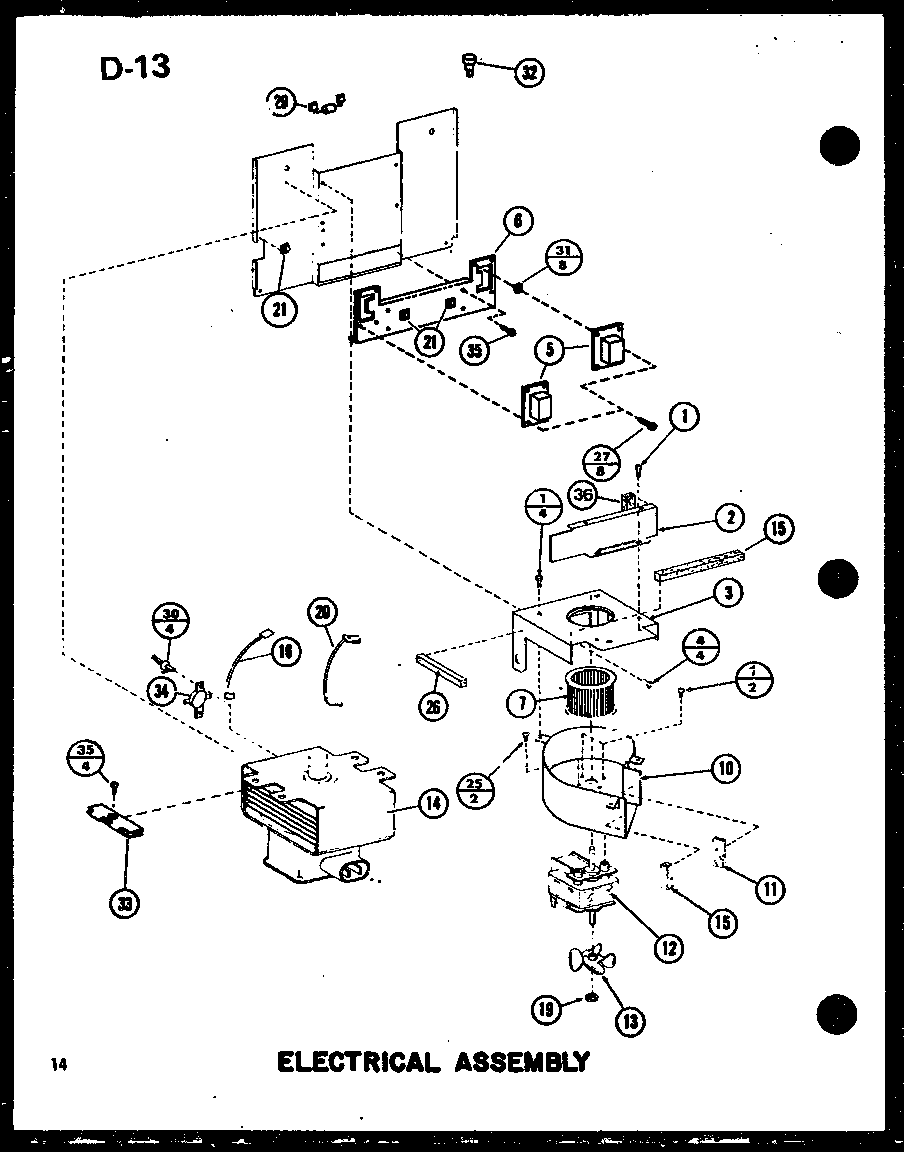 Amana RC-10SD/P75750-4M electrical assembly diagram