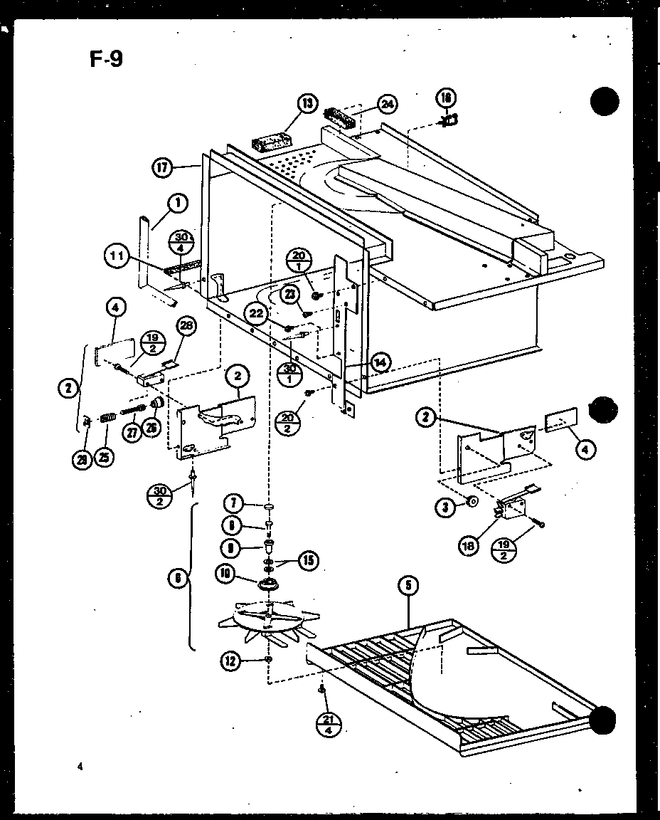 Amana RS-7A/P75589-7M antenna assembly diagram