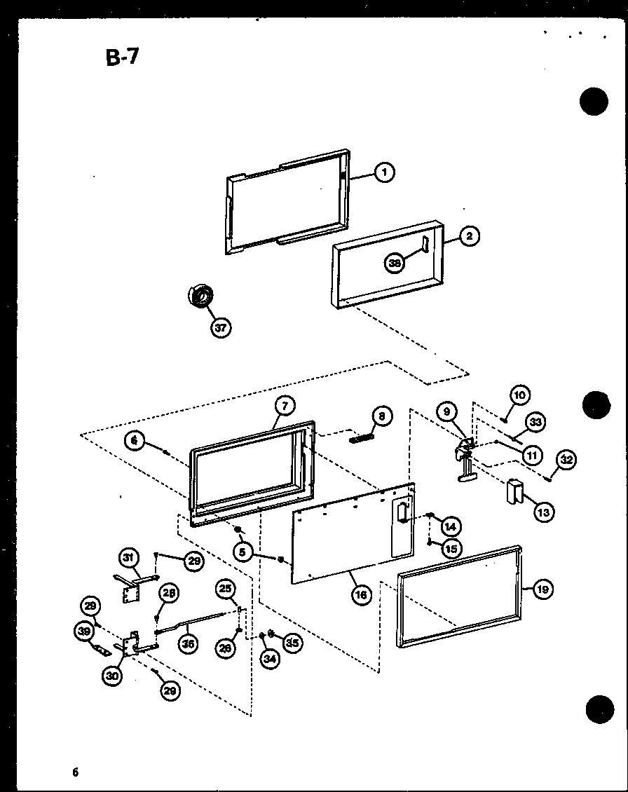 Amana RV-10A/P75085-14M door diagram