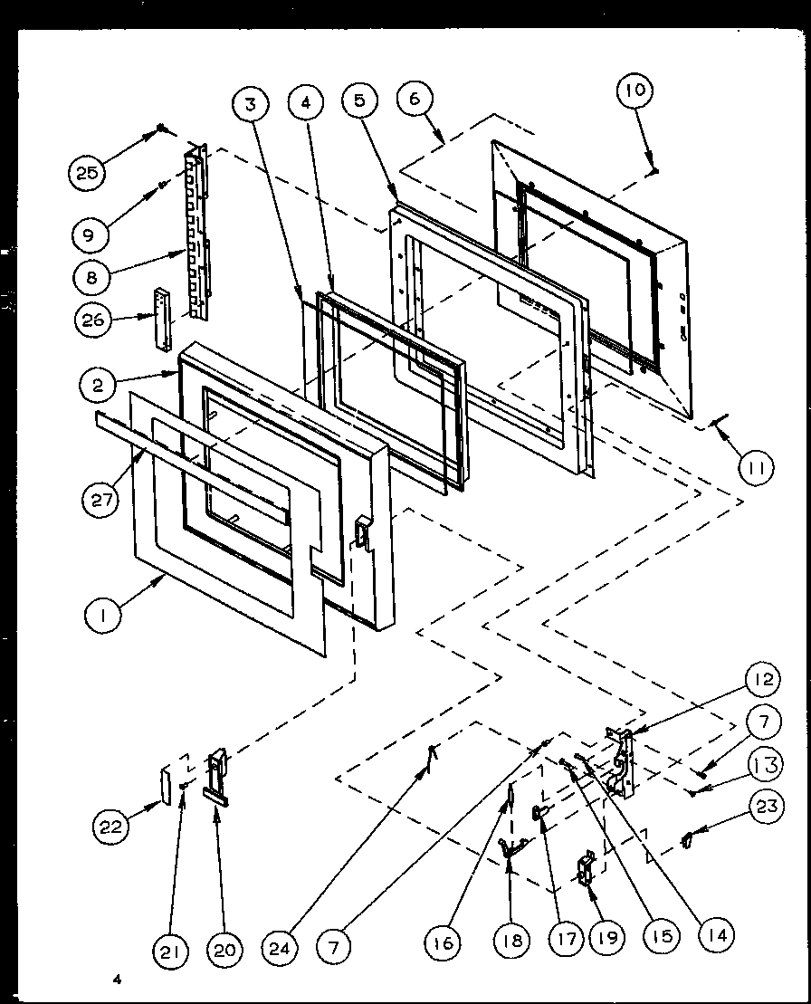 Amana RFS8MPK/P1156007M door diagram
