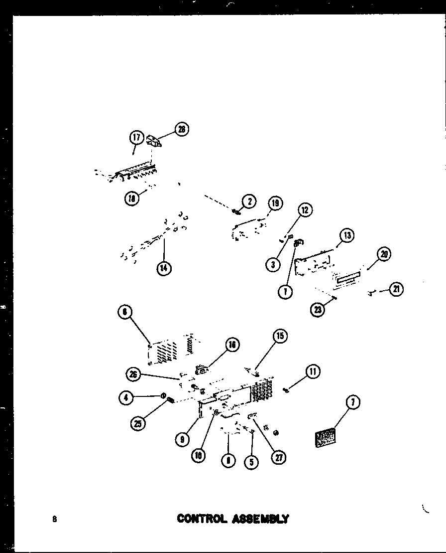 Amana RV-10/P74582-3M control assembly diagram