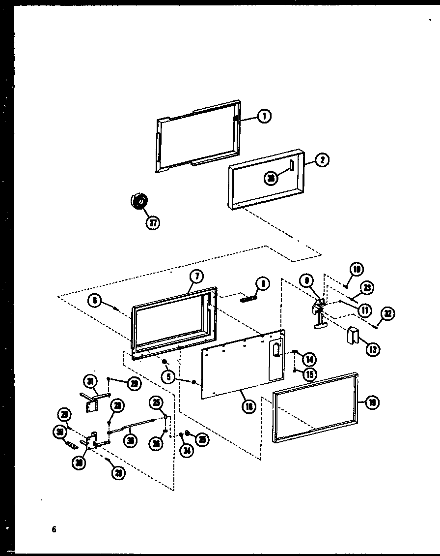 Amana RV-10A/P75085-9M door diagram