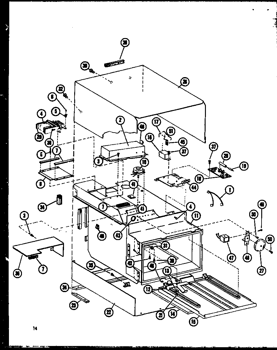 Amana RV-10A/P75085-9M cabinet parts diagram