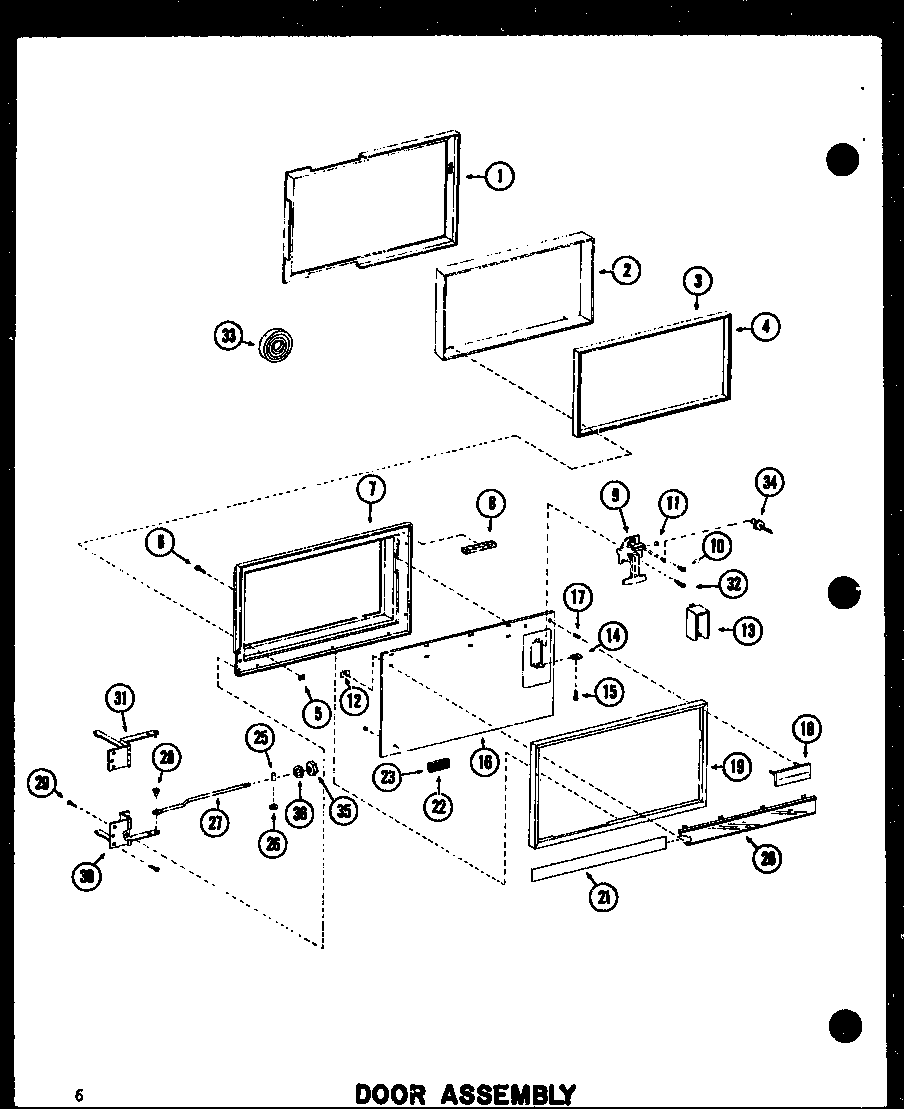 Amana RC-14/P72100-7M door assembly diagram