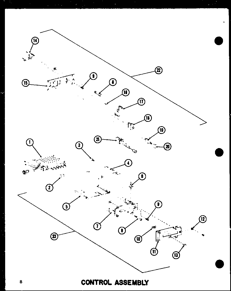 Amana RC-14/P72100-7M control assembly diagram