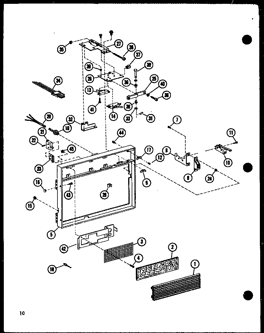 Amana RC10B-DD/P73547-2M grille and lock diagram