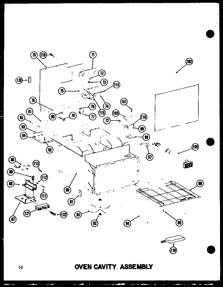 Amana RC-20/P72100-2M oven cavity assembly (rc-14/p72100-1m) (rc-14/p72100-3m) (rc-14/p72100-6m) (rc-20/p72100-4m) (rc-20/p72100-2m) (rc-20/p72100-5m) diagram