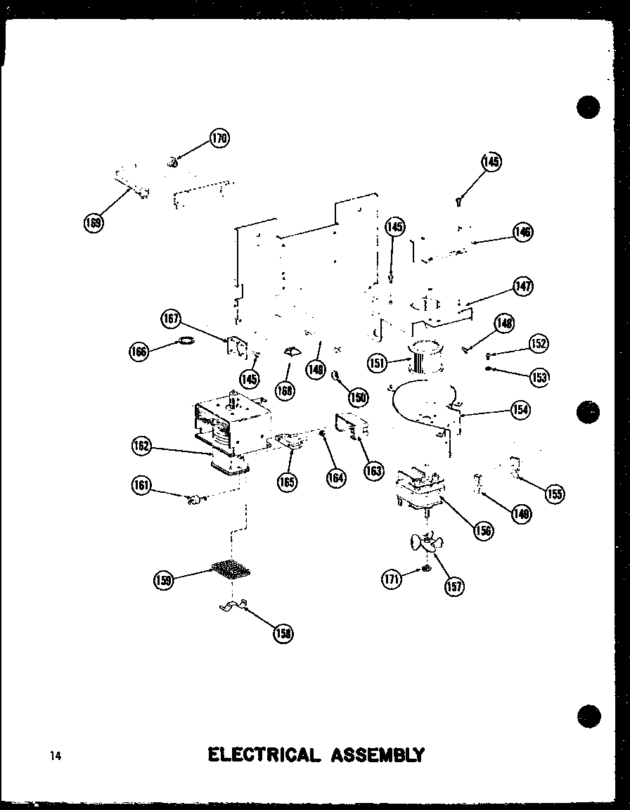 Amana RC-20/P72100-2M electrical assembly (rc-14/p72100-1m) (rc-14/p72100-3m) (rc-14/p72100-6m) (rc-20/p72100-4m) (rc-20/p72100-2m) (rc-20/p72100-5m) diagram