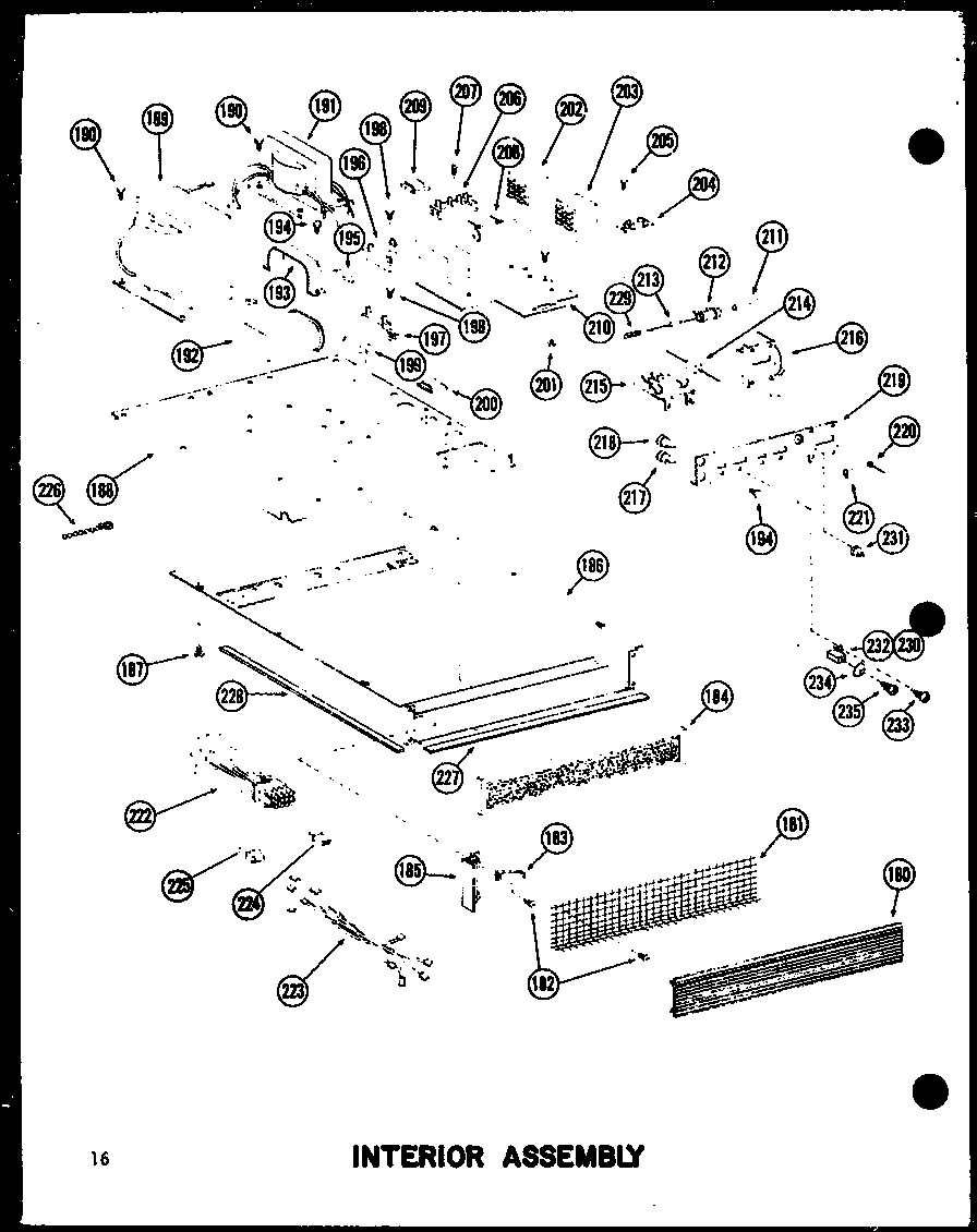 Amana RC-20/P72100-2M interior assembly (rc-14/p72100-1m) (rc-14/p72100-3m) (rc-14/p72100-6m) (rc-20/p72100-4m) (rc-20/p72100-2m) (rc-20/p72100-5m) diagram