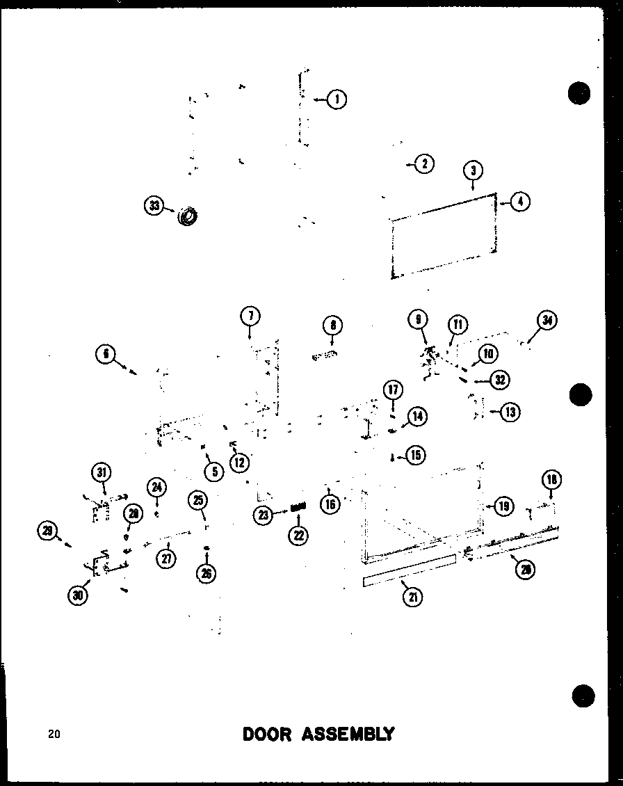 Amana RC-20/P72100-2M door assembly (rc14/p72100-1m) (rc20/p72100-2m) diagram