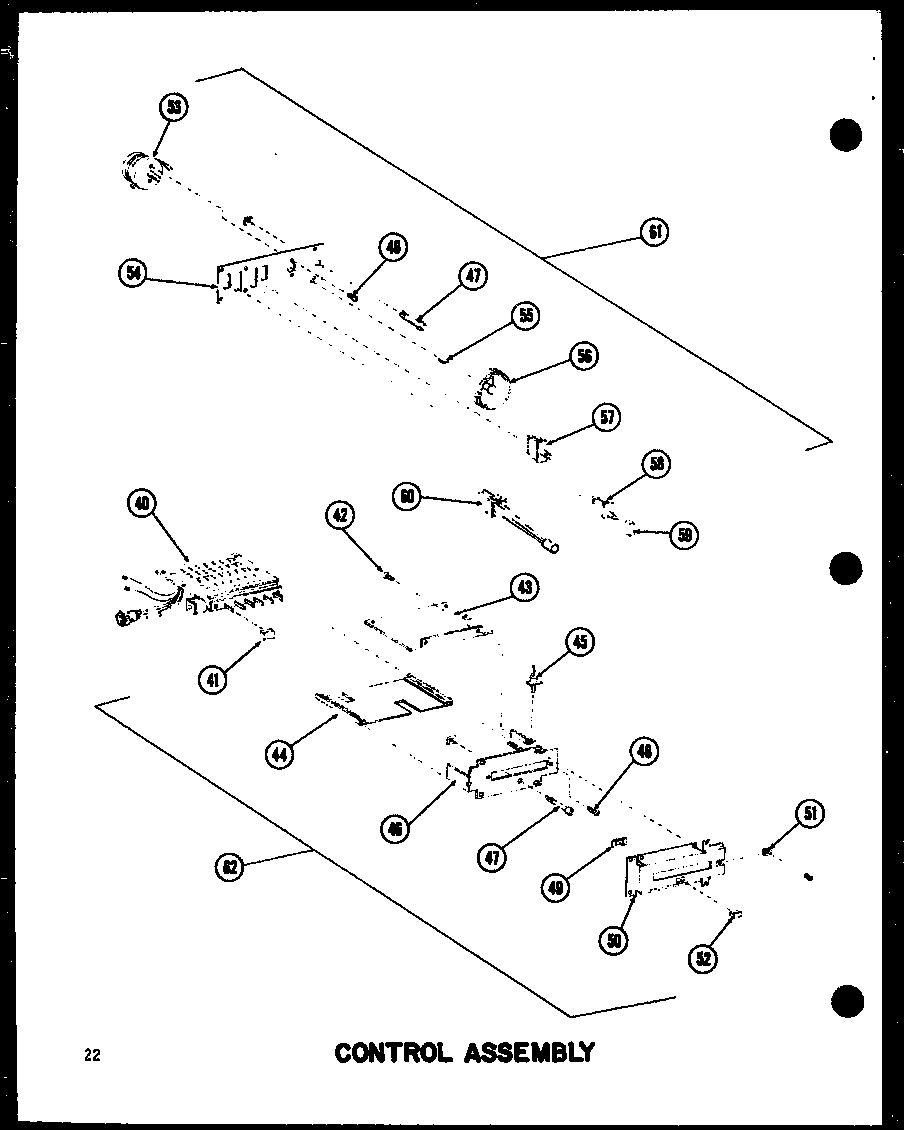 Amana RC-20/P72100-2M control assembly (rc14/p72100-1m) (rc20/p72100-2m) diagram