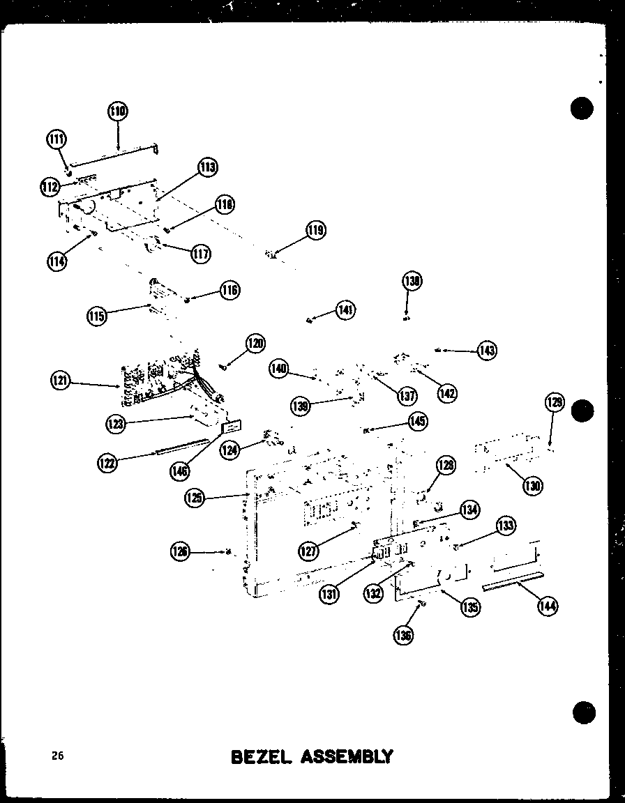 Amana RC-20/P72100-2M bezel assembly (rc14/p72100-1m) (rc20/p72100-2m) diagram