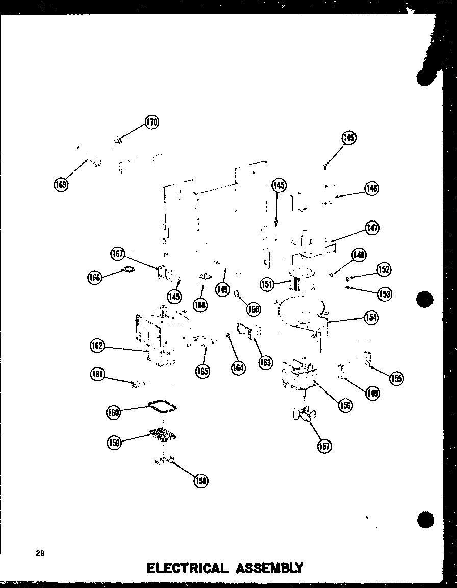 Amana RC-20/P72100-2M electrical assembly (rc14/p72100-1m) (rc20/p72100-2m) diagram