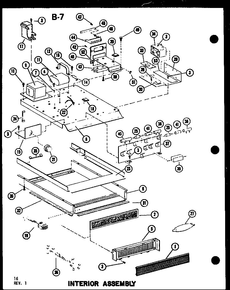 Amana RC-14T/P73824-8M interior assembly diagram