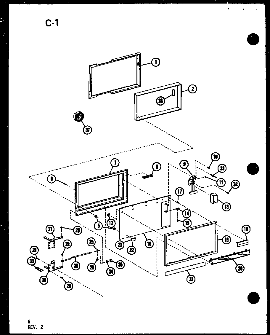 Amana RC10B-PB/P75085-8M door diagram