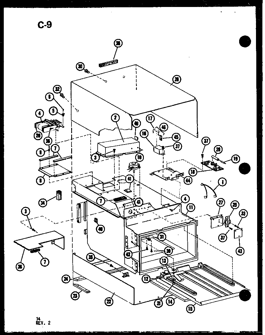 Amana RC10B-PB/P75085-8M cabinet parts diagram