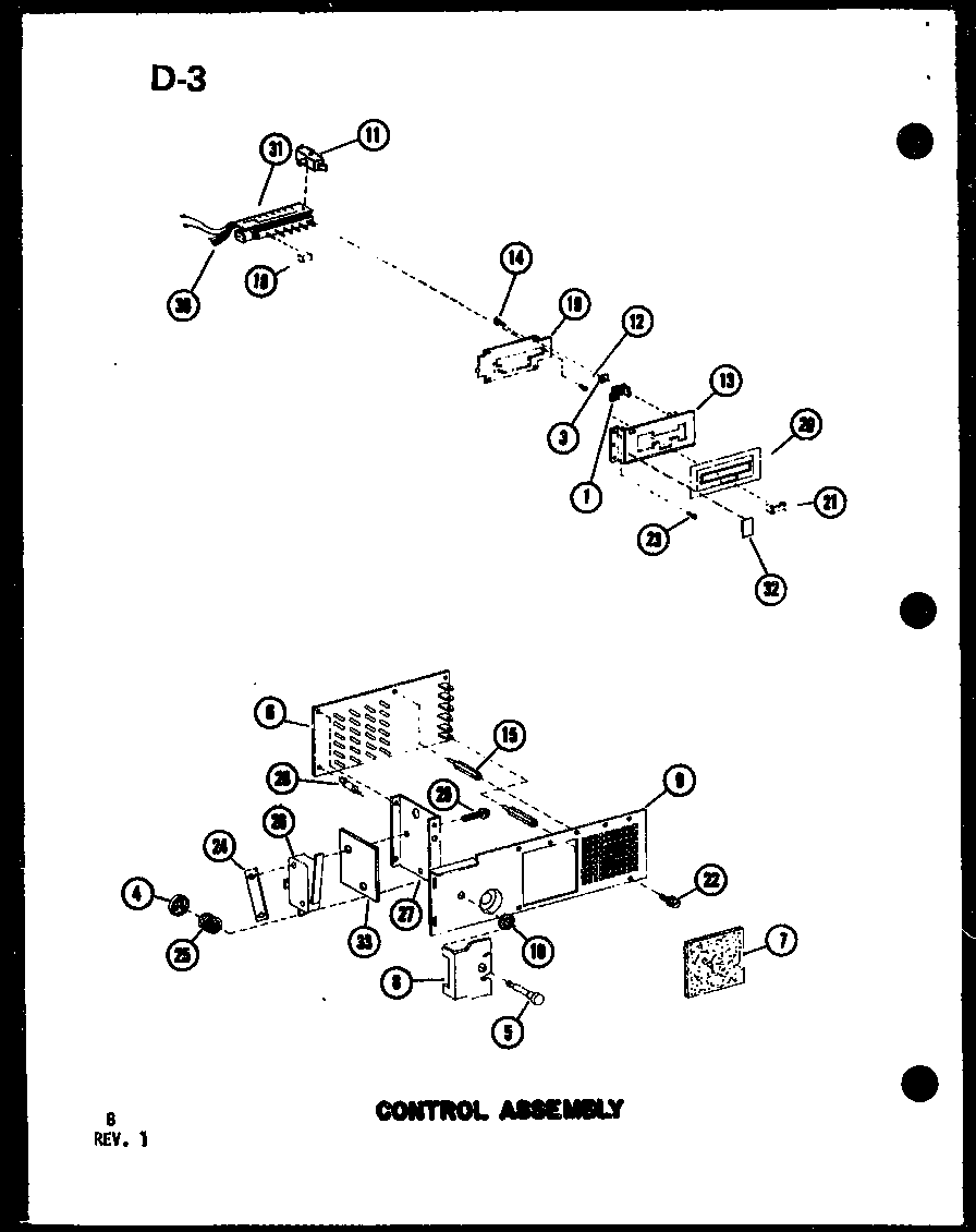 Amana CRC-8-P75260-2M control assembly diagram
