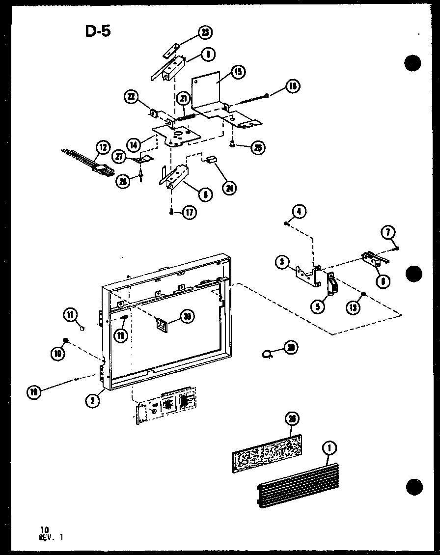 Amana CRC-8-P75260-2M bezel assembly diagram