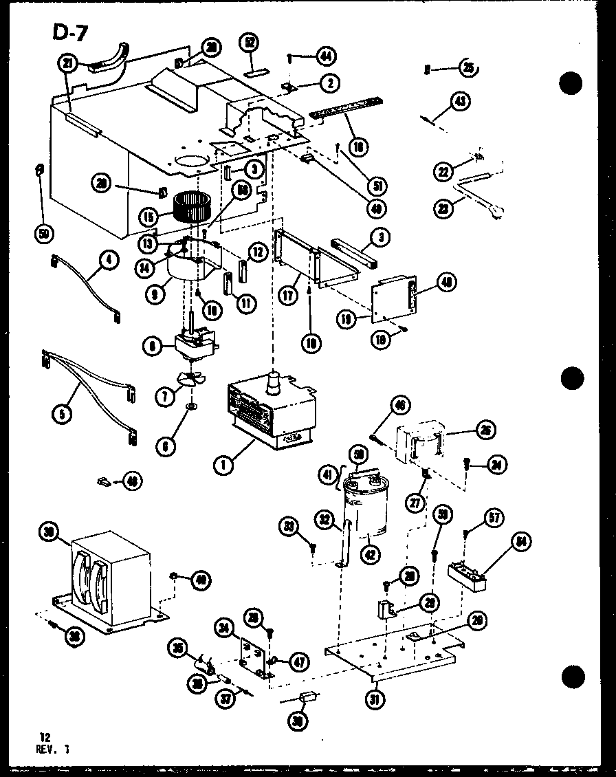 Amana CRC-8-P75260-2M transformer and magnetron diagram