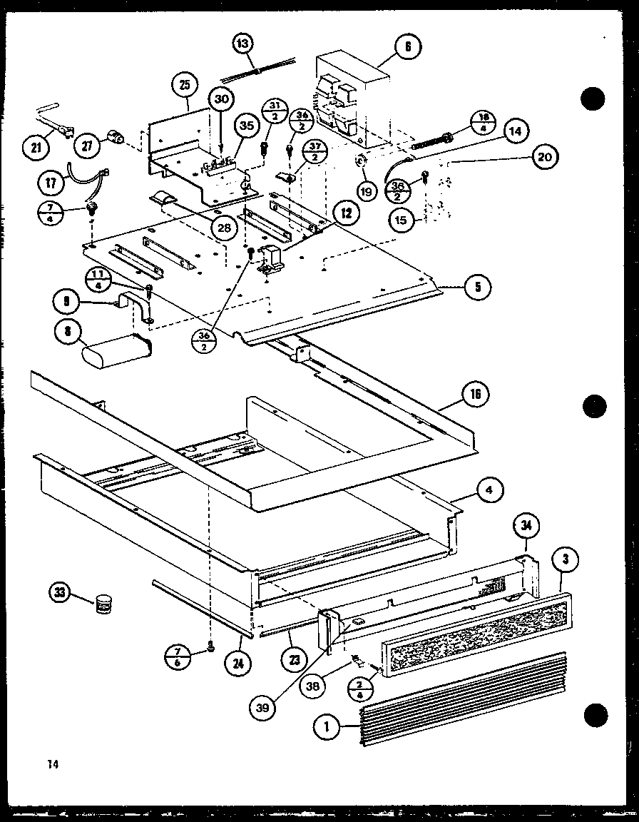 Amana RC-10SE/P76881-1M base pan assembly diagram