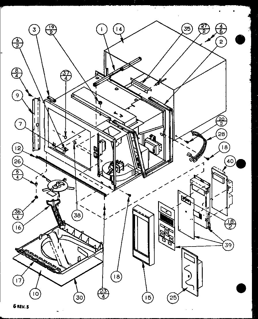 Amana RCS710/P7787224M cabinet and control panel diagram