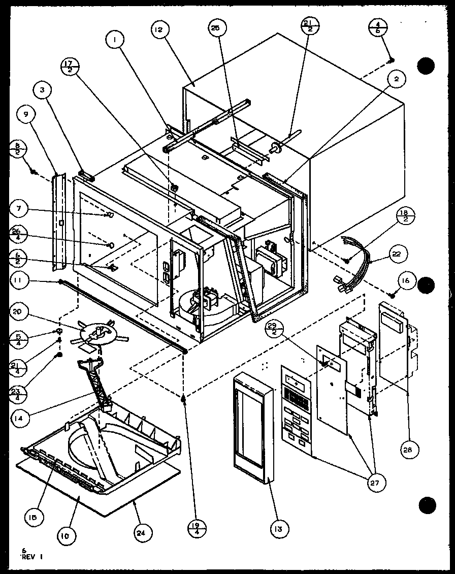 Amana RCS720B/P1140401M cabinet and controls diagram