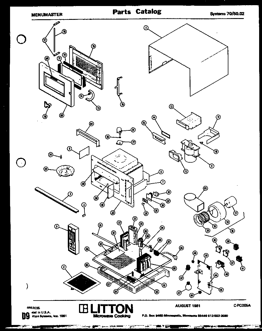 Amana 70/50.02 replacement parts diagram