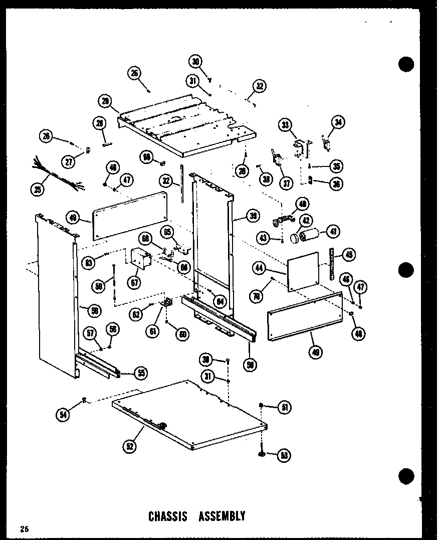 Amana ESMC-1-A/P18011-8TA chassis assembly diagram