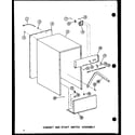 Amana ESMC-1-AG/P18011-11TG cabinet and start switch assembly diagram