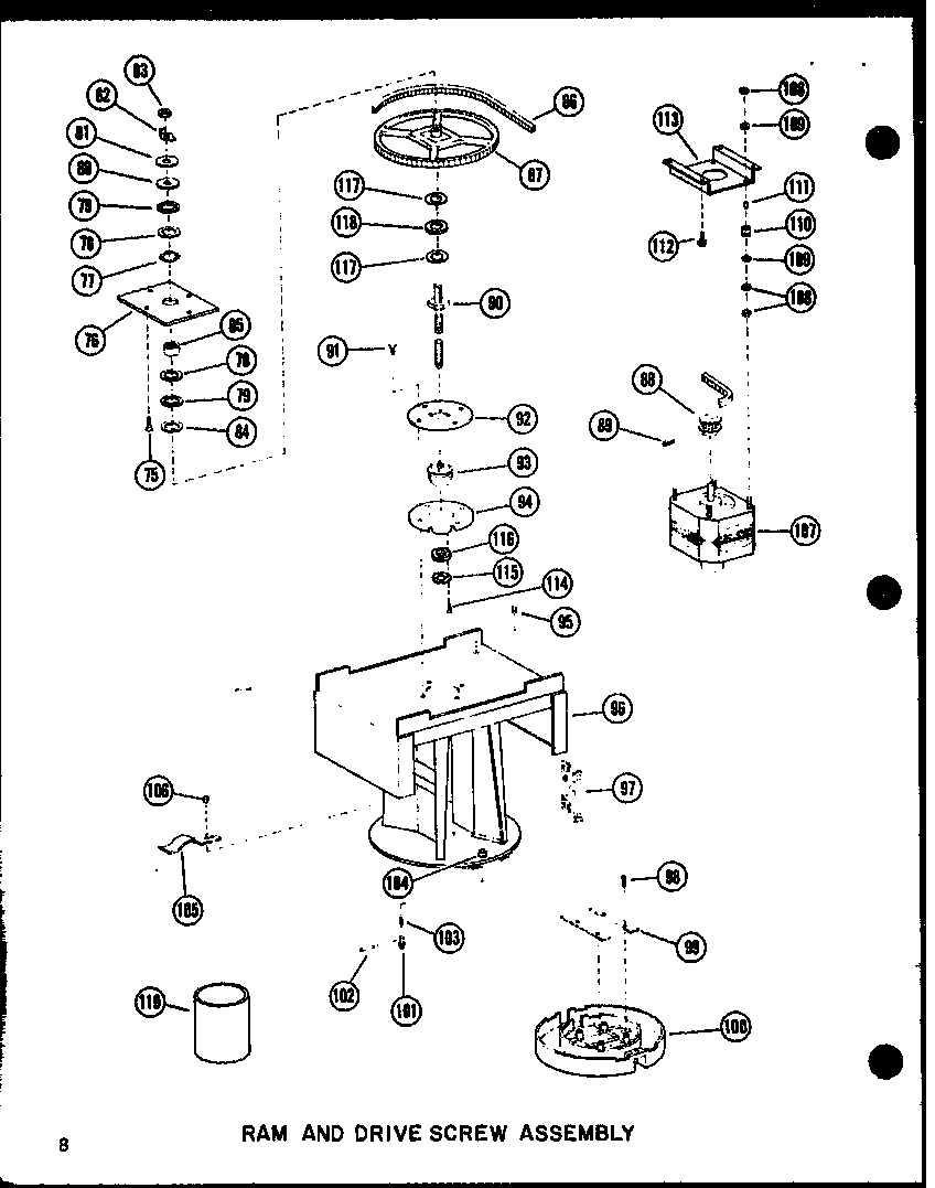 Amana SMCD-2W-AG/P18011-13TG ram and drive screw assembly diagram