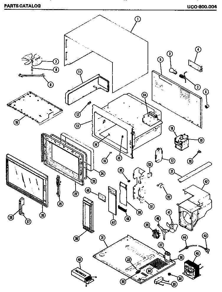 Amana 1435.000 mw parts (uco-300.004) diagram