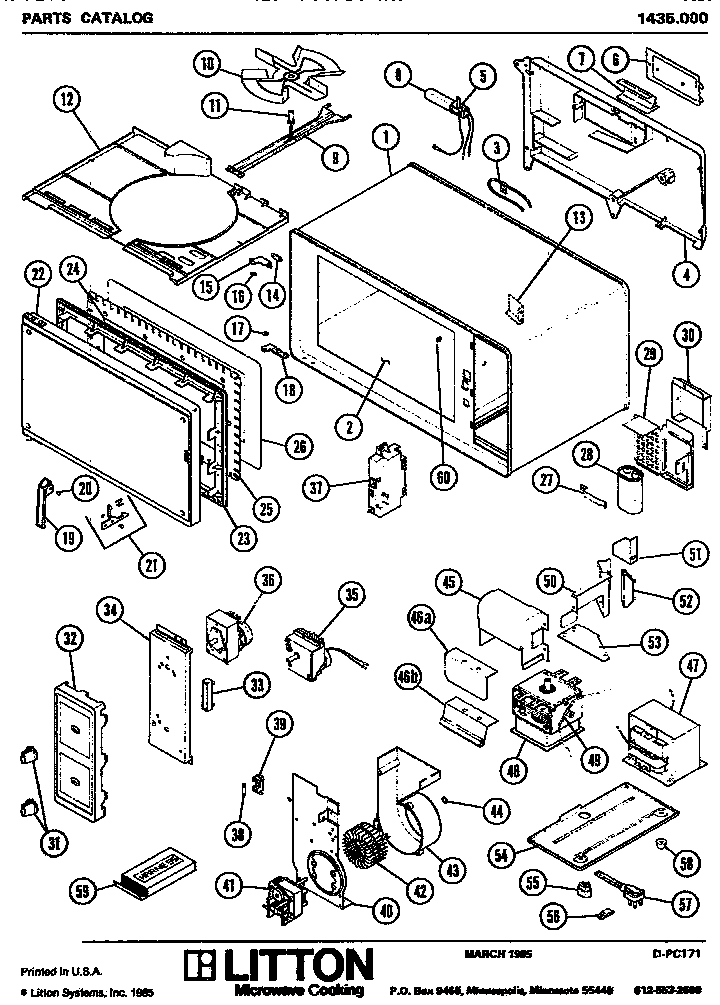Amana 1435.000 mw parts (1435.000) diagram