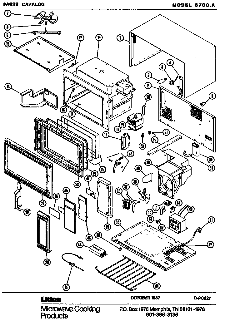 Amana LA12600.A mw parts (8700.a) diagram