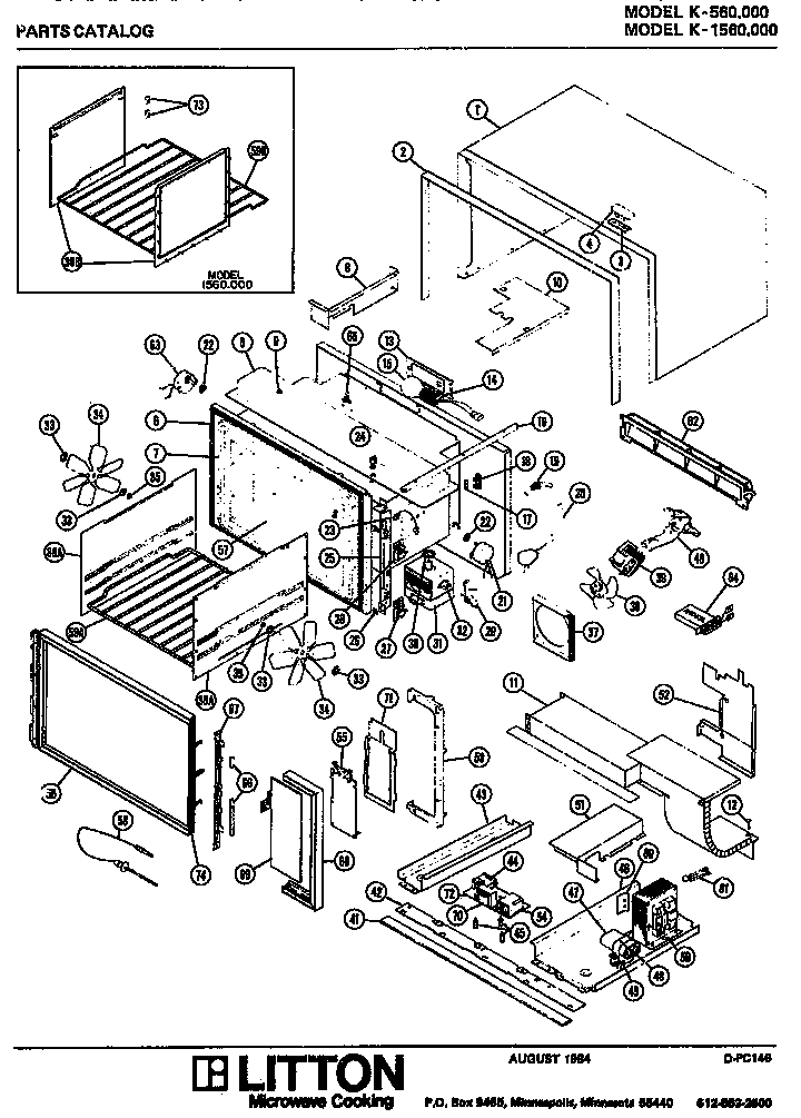 Amana K-560.000 mw parts (k-560.000) (k-1560.000) diagram