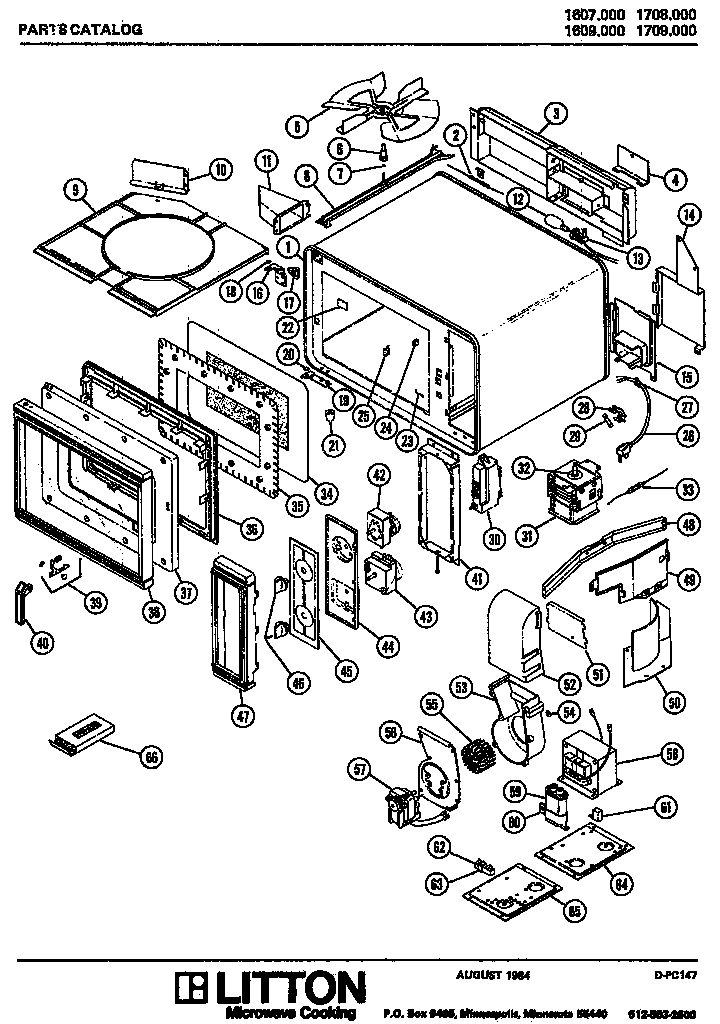 Amana K-560.000 mw parts(1607.000) (1609.000) (1708.000) (1709.000) diagram