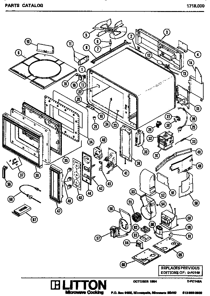 Amana K-560.000 mw parts (1718.000) diagram
