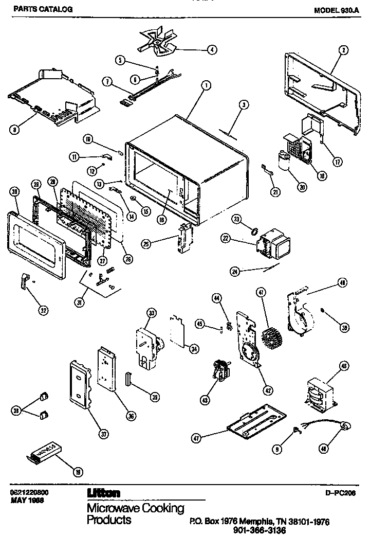 Amana 930.A microwave parts (930.a) diagram