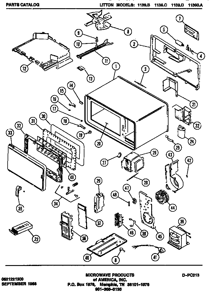 Amana 941.002 mw parts (1139.b) (1139.c) (1139.d) (11390.a) diagram