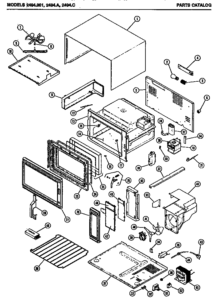Amana 2494.001 mw parts (2494.001) (2494.a) (2494.c) diagram